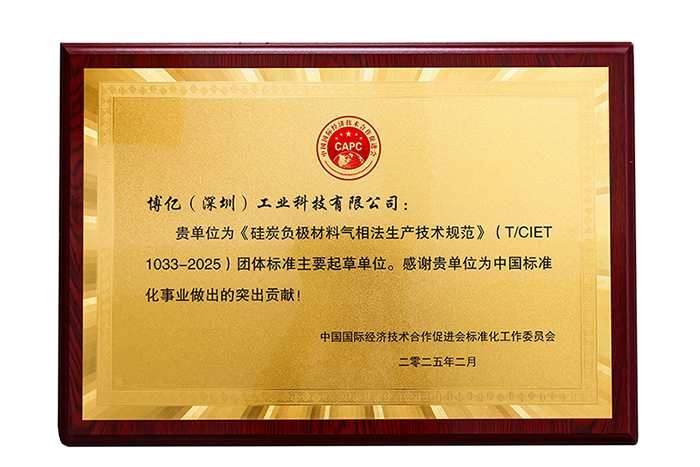 Boyee Participates in Drafting the Group Standard for Silicon-Carbon Anode Materials of Chemical Vapor Deposition Production Method